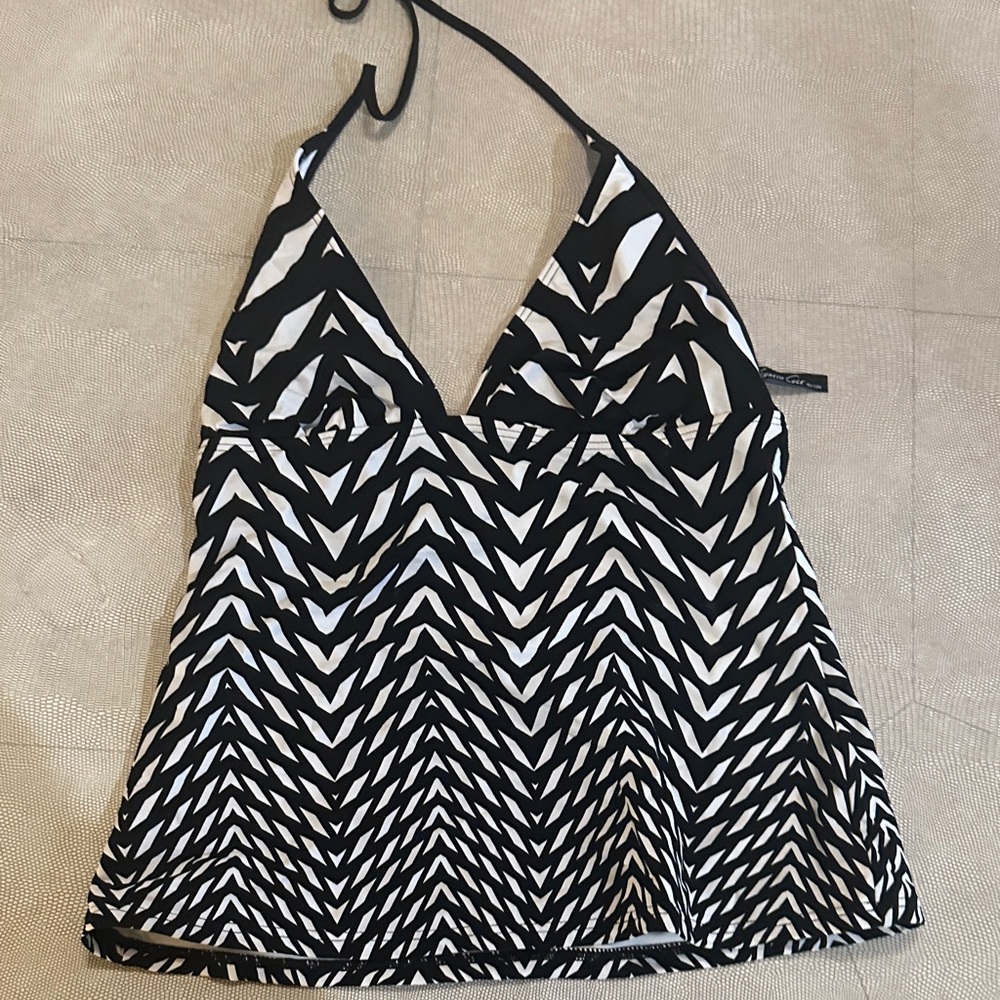 Kenneth Cole Black and White Bikini Top